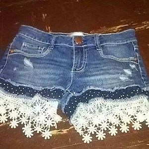 Denim shorts